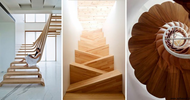 ایده های بیشتری در مورد پله ها ، طراحی پله های چوبی