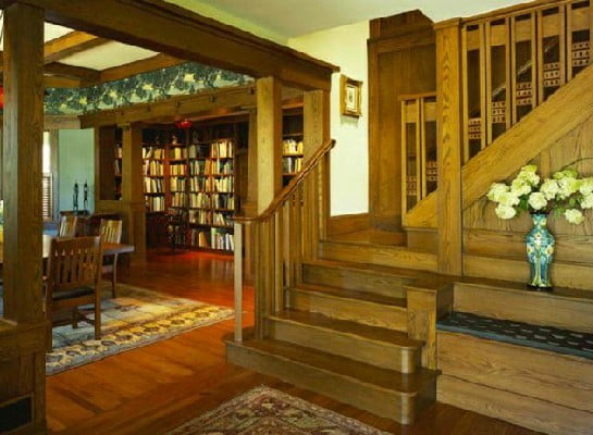 ایده پله دوبلکس با کف و دست انداز چوبی, نصب پله گرد چوبی