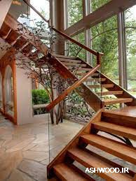 ایده های جالب و شگفت انگیز از پله های چوبی
