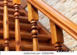نرده چوبی پله ، هندریل و دست انداز و کف پله