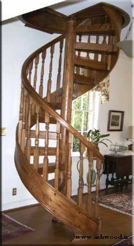 پله چوبی گرد , پله دوبلکس