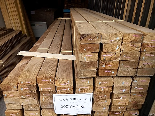 عکس چوب ترمووود موجود در بازار چوب ایران