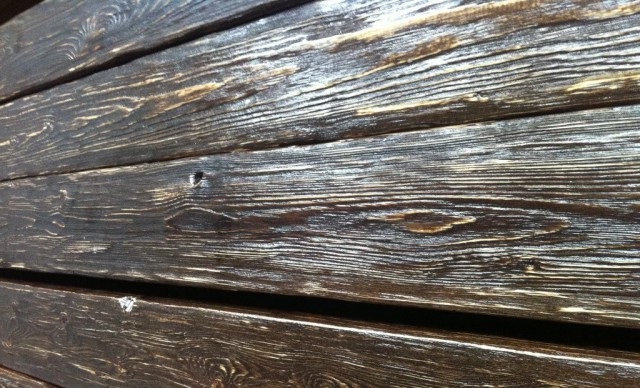 چوب سندبلاست با رنگ گردویی تیره , چوب کاج