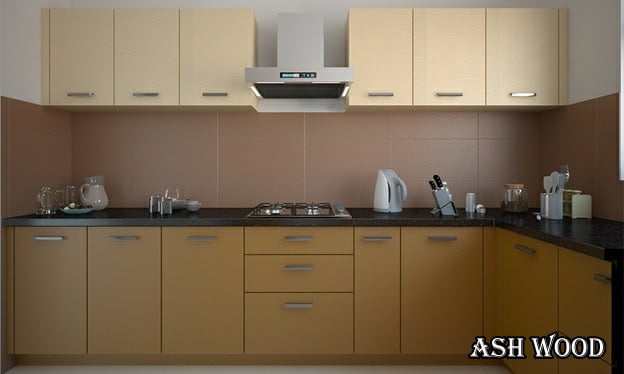 ایده طراحی کابینت آشپزخانه کرم رنگ 