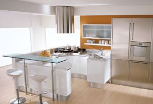 آشپزخانه های مدرن با کابینت های شیشه ای
