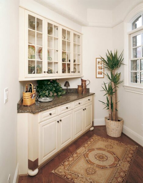 کابینت گوشه ای چوبی برای آشپزخانه های کوچک