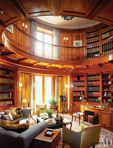 قفسه و کتابخانه چوبی خانگی