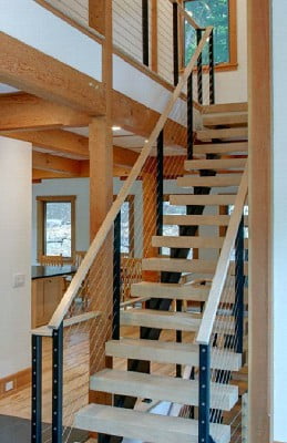 کف پله چوبی , دیزاین پله دوبلکس