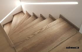 کف پله چوبی , چوب بلوط 