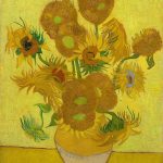 گل‌های آفتابگردان با پس‌زمینهٔ زرد، از سری دوم و تکرار نقاشی شمارهٔ ۴ از سری اول، ژانویهٔ ۱۸۸۹