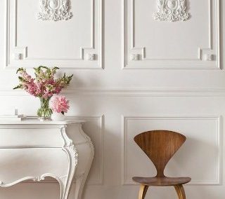 تصویر پانل چوب سفید ( دیوارکوب )  در سبک کلاسیک ، مدرن ایده های بسیار زیبا 