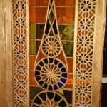 درب چوبی گره چینی ، هنر سنتی ایرانی درب رستوران , در چوبی سنتی