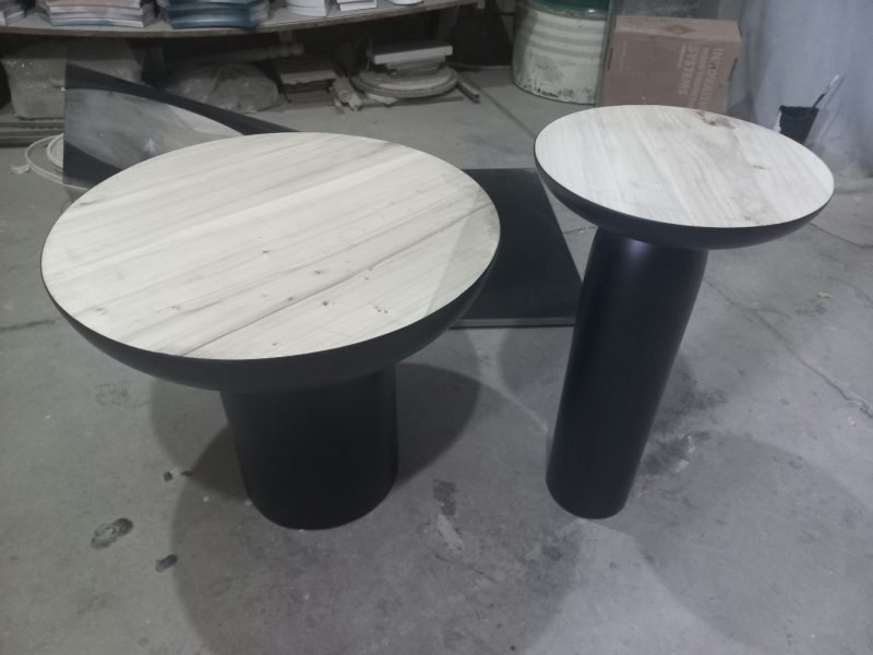 ایده میز جلو مبلی تمام چوب مدرن